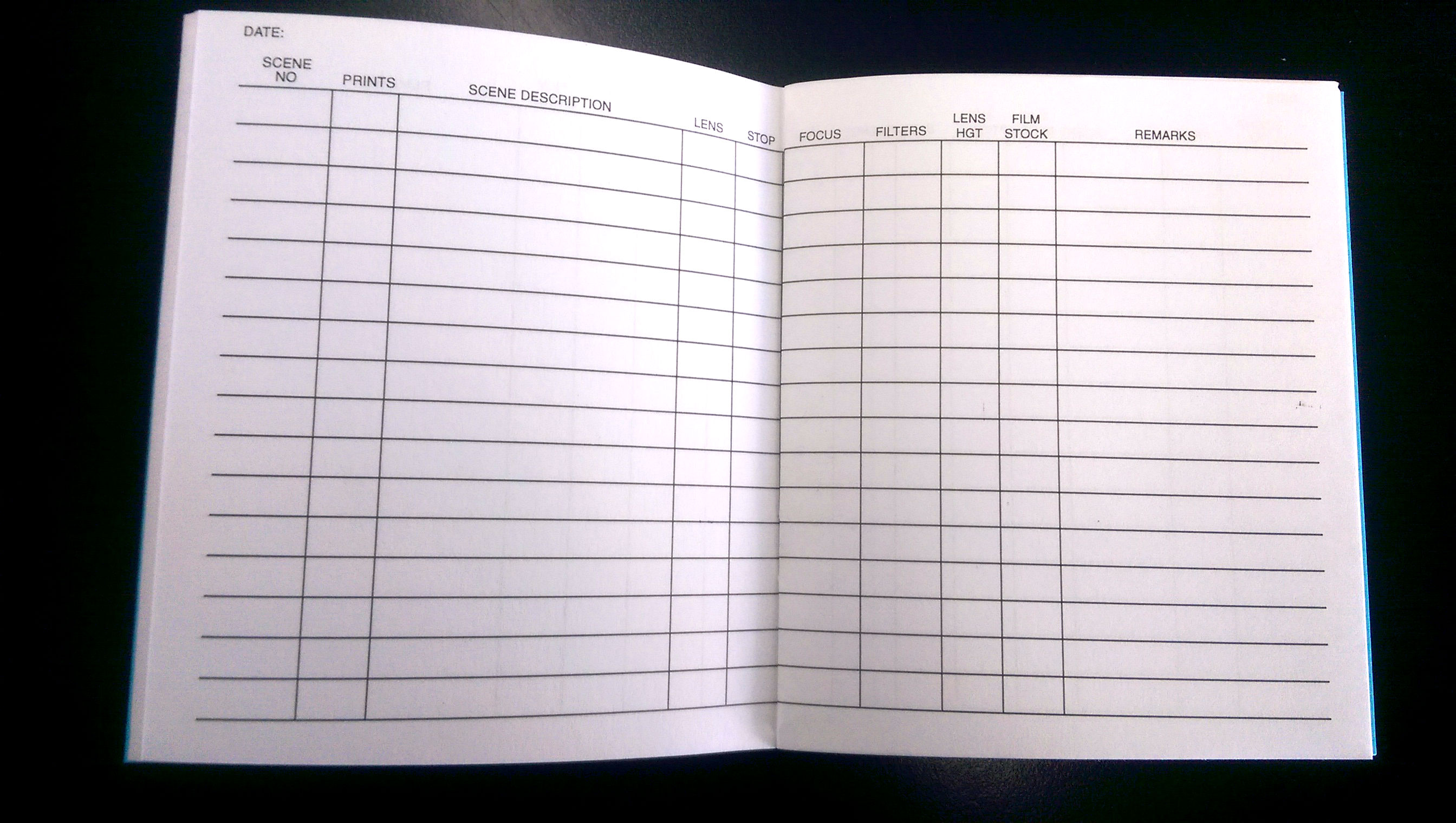 Camera Log Book Hollywood Expendables